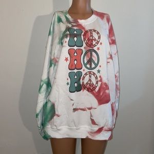 Gildan Custom Made Christmas Tie Die Crew Sweatshirt Print Ho Ho Ho New …